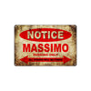Notice Massimo Motorcycles Parking Only All Others Will Be Towed Vintage Metal Decor Art Shop Aluminum Sign Plate