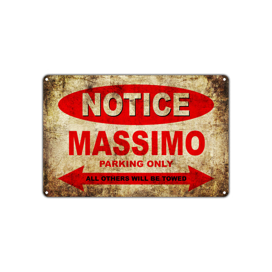 Notice Massimo Motorcycles Parking Only All Others Will Be Towed Vintage Metal Decor Art Shop Aluminum Sign Plate