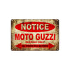 Notice Moto Guzzi Motorcycles Parking Only All Others Will Be Towed Vintage Metal Decor Art Shop Aluminum Sign Plate