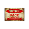 Notice Pace Motorcycles Parking Only All Others Will Be Towed Vintage Metal Decor Art Shop Aluminum Sign Plate