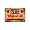 Notice Peace Sport Motorcycles Parking Only All Others Will Be Towed Vintage Metal Decor Art Shop Aluminum Sign Plate