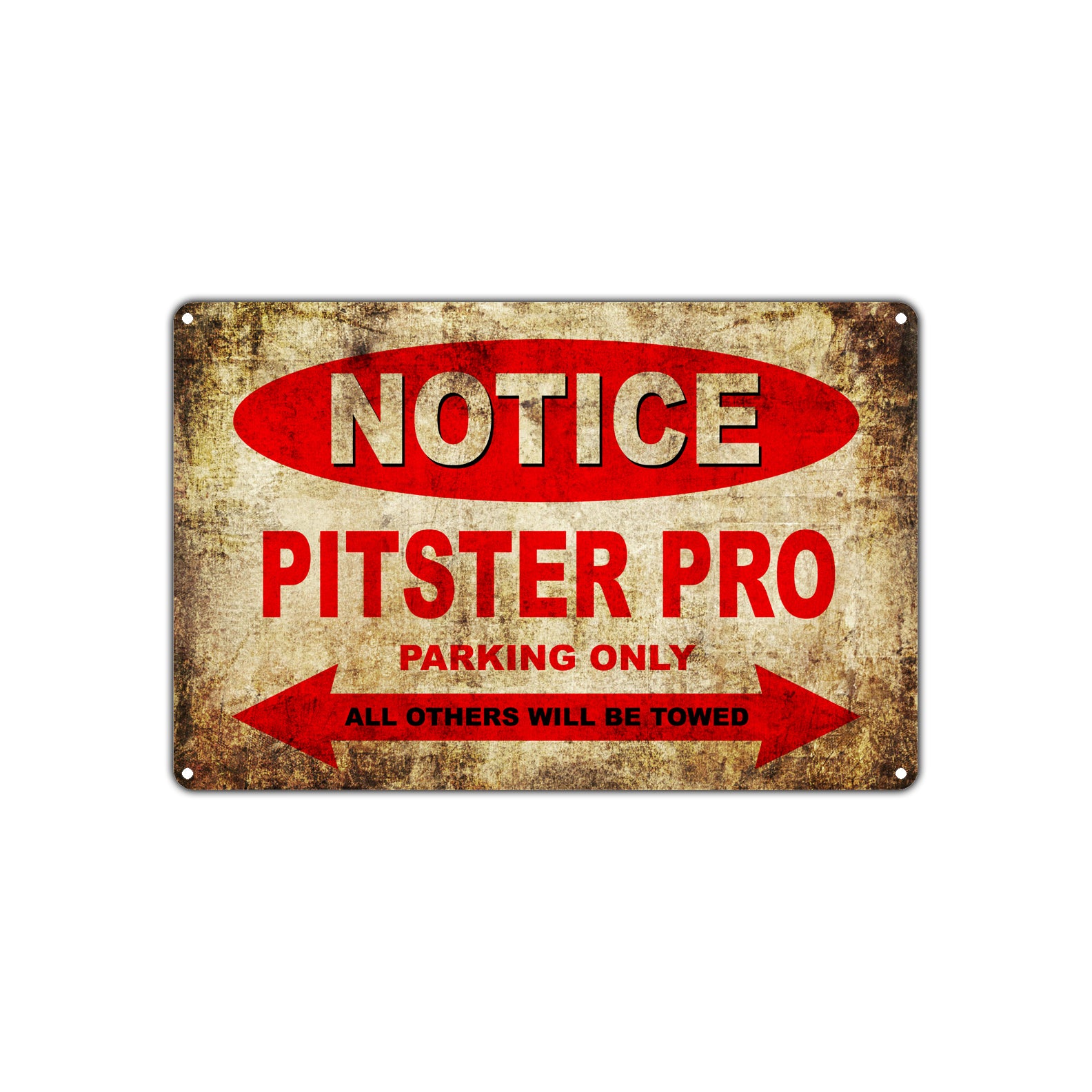 Notice Pitster Pro Motorcycles Parking Only All Others Will Be Towed Vintage Metal Decor Art Shop Aluminum Sign Plate
