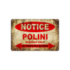Notice Polini Motorcycles Parking Only All Others Will Be Towed Vintage Metal Decor Art Shop Aluminum Sign Plate