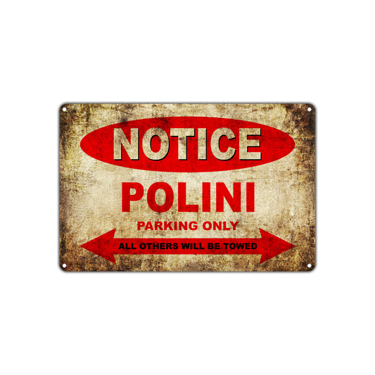 Notice Polini Motorcycles Parking Only All Others Will Be Towed Vintage Metal Decor Art Shop Aluminum Sign Plate