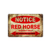 Notice Red Horse Motorcycles Parking Only All Others Will Be Towed Vintage Metal Decor Art Shop Aluminum Sign Plate