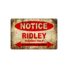 Notice Ridley Motorcycles Parking Only All Others Will Be Towed Vintage Metal Decor Art Shop Aluminum Sign Plate