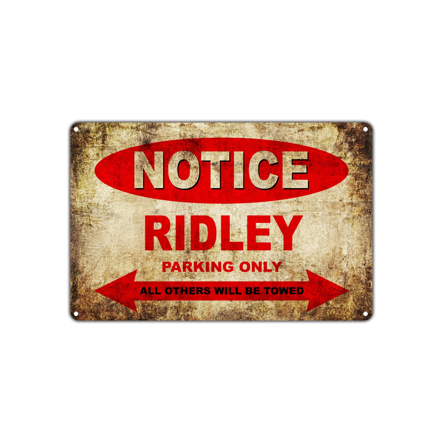 Notice Ridley Motorcycles Parking Only All Others Will Be Towed Vintage Metal Decor Art Shop Aluminum Sign Plate