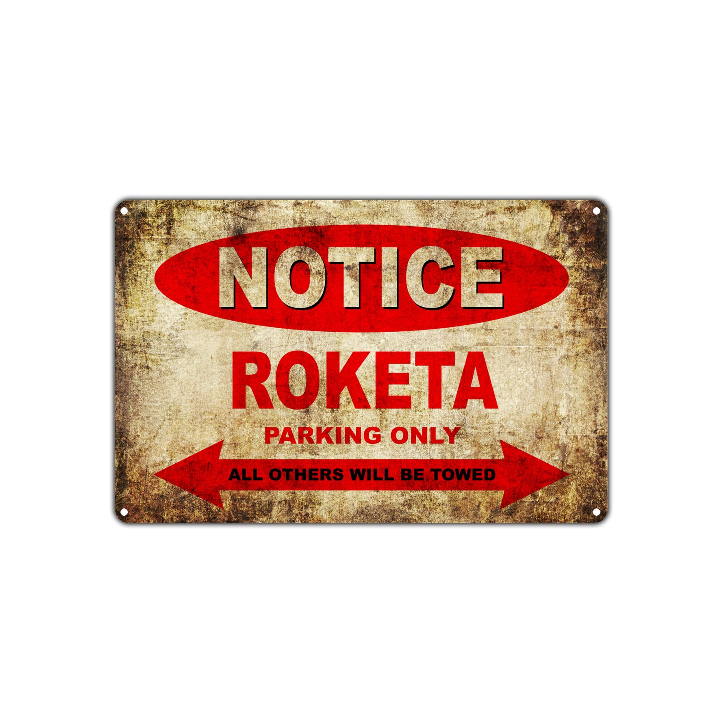 Notice Roketa Motorcycles Parking Only All Others Will Be Towed Vintage Metal Decor Art Shop Aluminum Sign Plate