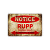 Notice Rump Motorcycles Parking Only All Others Will Be Towed Vintage Metal Decor Art Shop Aluminum Sign Plate