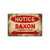 Notice Saxon Motorcycles Parking Only All Others Will Be Towed Vintage Metal Decor Art Shop Aluminum Sign Plate