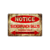 Notice Suckerpunch Sallys Motorcycles Parking Only All Others Will Be Towed Vintage Metal Decor Art Shop Aluminum Sign Plate