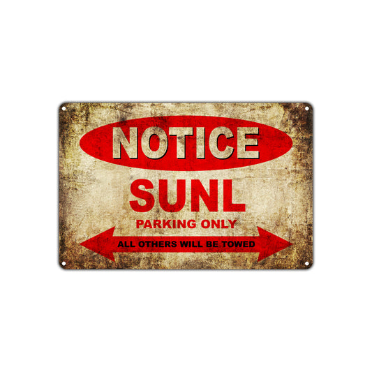 Notice Sunl Motorcycles Parking Only All Others Will Be Towed Vintage Metal Decor Art Shop Aluminum Sign Plate