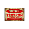 Notice Textron Motorcycles Parking Only All Others Will Be Towed Vintage Metal Decor Art Shop Aluminum Sign Plate