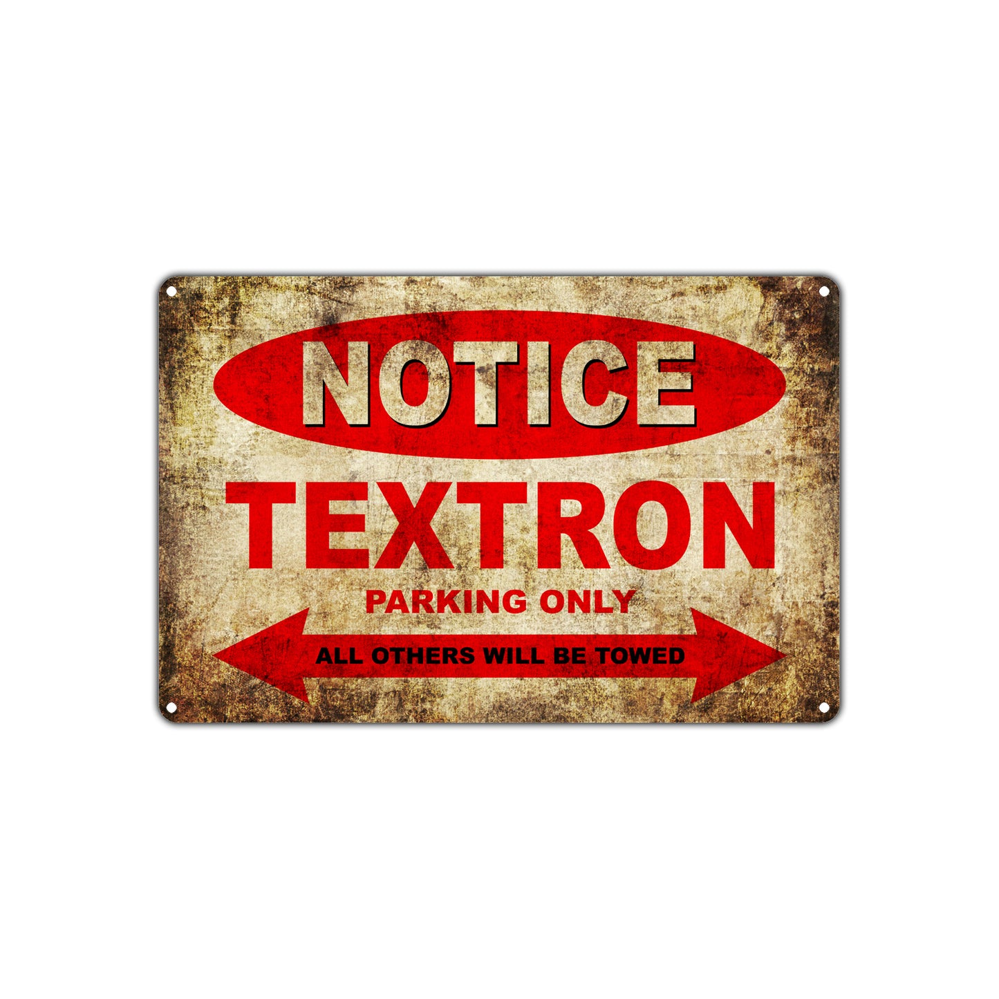 Notice Textron Motorcycles Parking Only All Others Will Be Towed Vintage Metal Decor Art Shop Aluminum Sign Plate