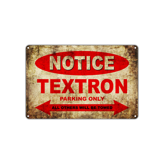 Notice Textron Motorcycles Parking Only All Others Will Be Towed Vintage Metal Decor Art Shop Aluminum Sign Plate