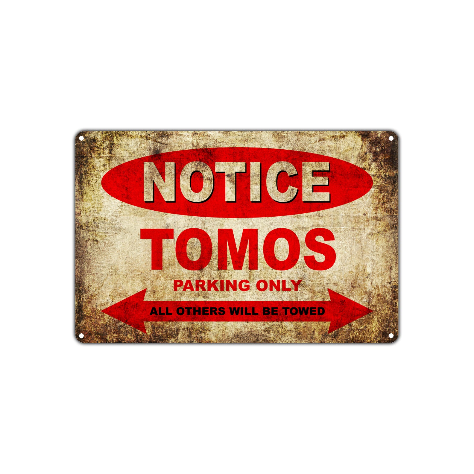 Notice Tomos Motorcycles Parking Only All Others Will Be Towed Vintage Metal Decor Art Shop Aluminum Sign Plate