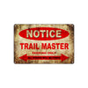 Notice Trail Master Motorcycles Parking Only All Others Will Be Towed Vintage Metal Decor Art Shop Aluminum Sign Plate