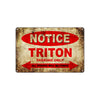 Notice Triton Motorcycles Parking Only All Others Will Be Towed Vintage Metal Decor Art Shop Aluminum Sign Plate