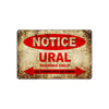 Notice URAL Motorcycles Parking Only All Others Will Be Towed Vintage Metal Decor Art Shop Aluminum Sign Plate