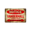 Notice Vanderhall Motorcycles Parking Only All Others Will Be Towed Vintage Metal Decor Art Shop Aluminum Sign Plate
