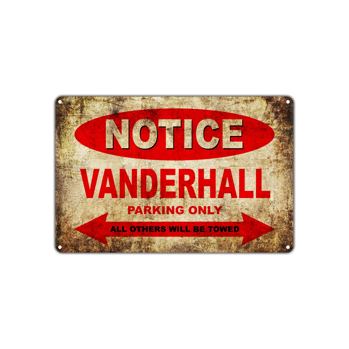 Notice Vanderhall Motorcycles Parking Only All Others Will Be Towed Vintage Metal Decor Art Shop Aluminum Sign Plate