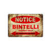 Notice Bintelli Motorcycles Parking Only All Others Will Be Towed Vintage Metal Decor Art Shop Aluminum Sign Plate