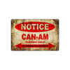Notice Can-Am Motorcycles Parking Only All Others Will Be Towed Vintage Metal Decor Art Shop Aluminum Sign Plate