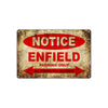 Notice Enfield Motorcycles Parking Only All Others Will Be Towed Vintage Metal Decor Art Shop Aluminum Sign Plate