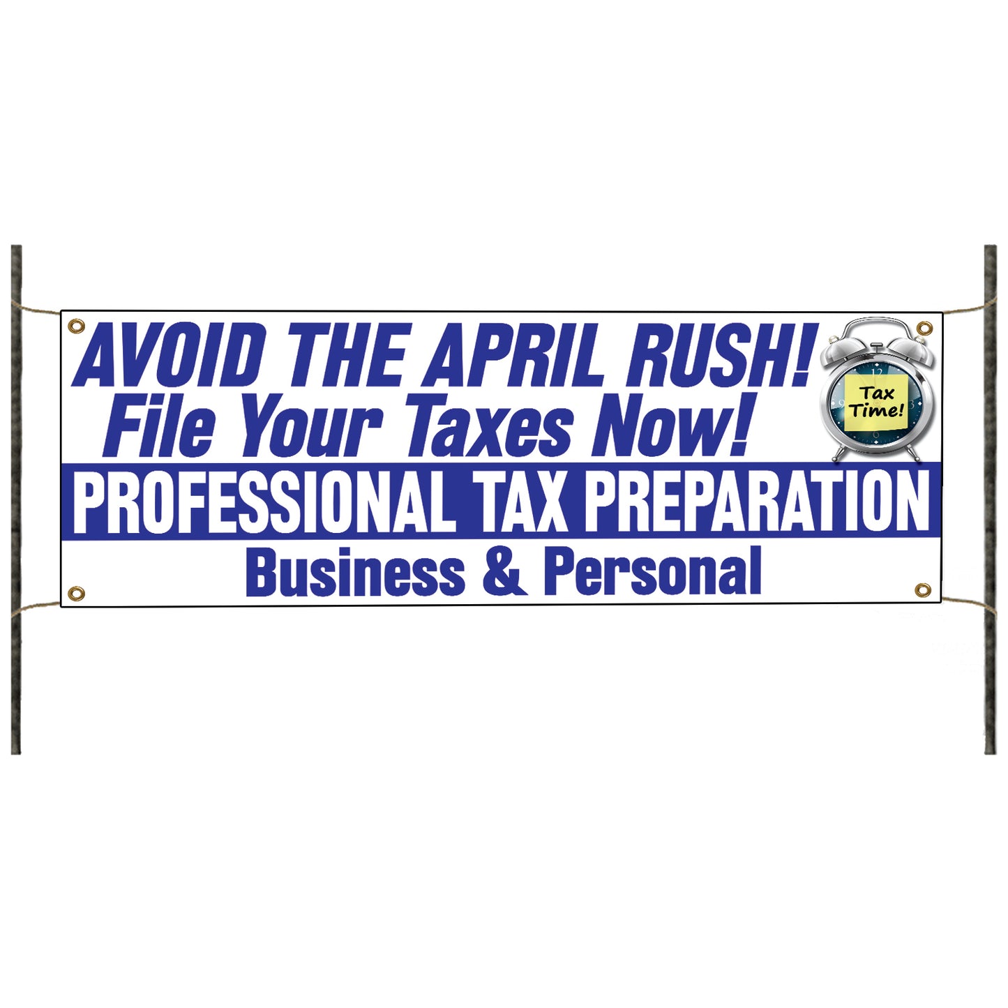 File Your Tax Now! Professional Tax Preparation Vinyl Banner Sign