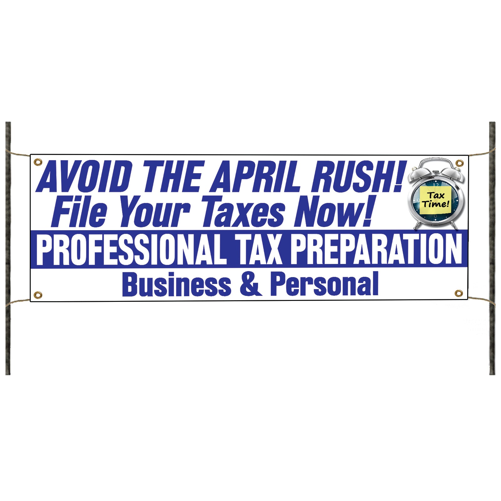 File Your Tax Now! Professional Tax Preparation Vinyl Banner Sign
