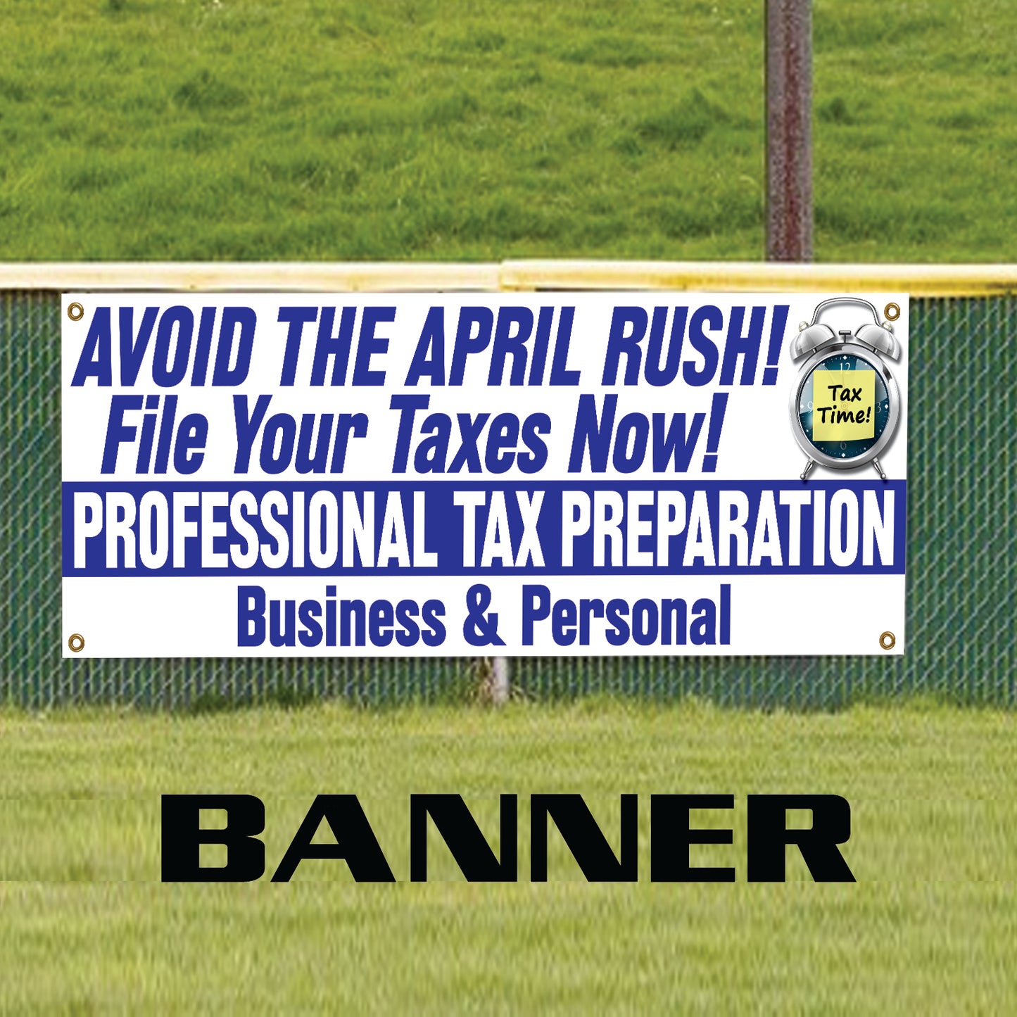 File Your Tax Now! Professional Tax Preparation Vinyl Banner Sign