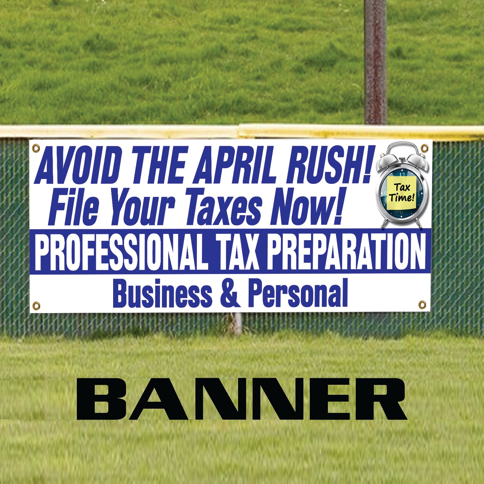 File Your Tax Now! Professional Tax Preparation Vinyl Banner Sign