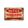 Notice Husqvarna Motorcycles Parking Only All Others Will Be Towed Vintage Metal Decor Art Shop Aluminum Sign Plate