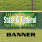 State & Federal Tax Return Checks! Vinyl Banner Sign