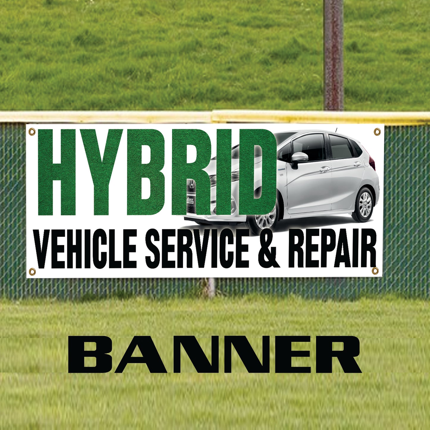 Hybrid Vehicles Service & Repair Vinyl Banner Sign