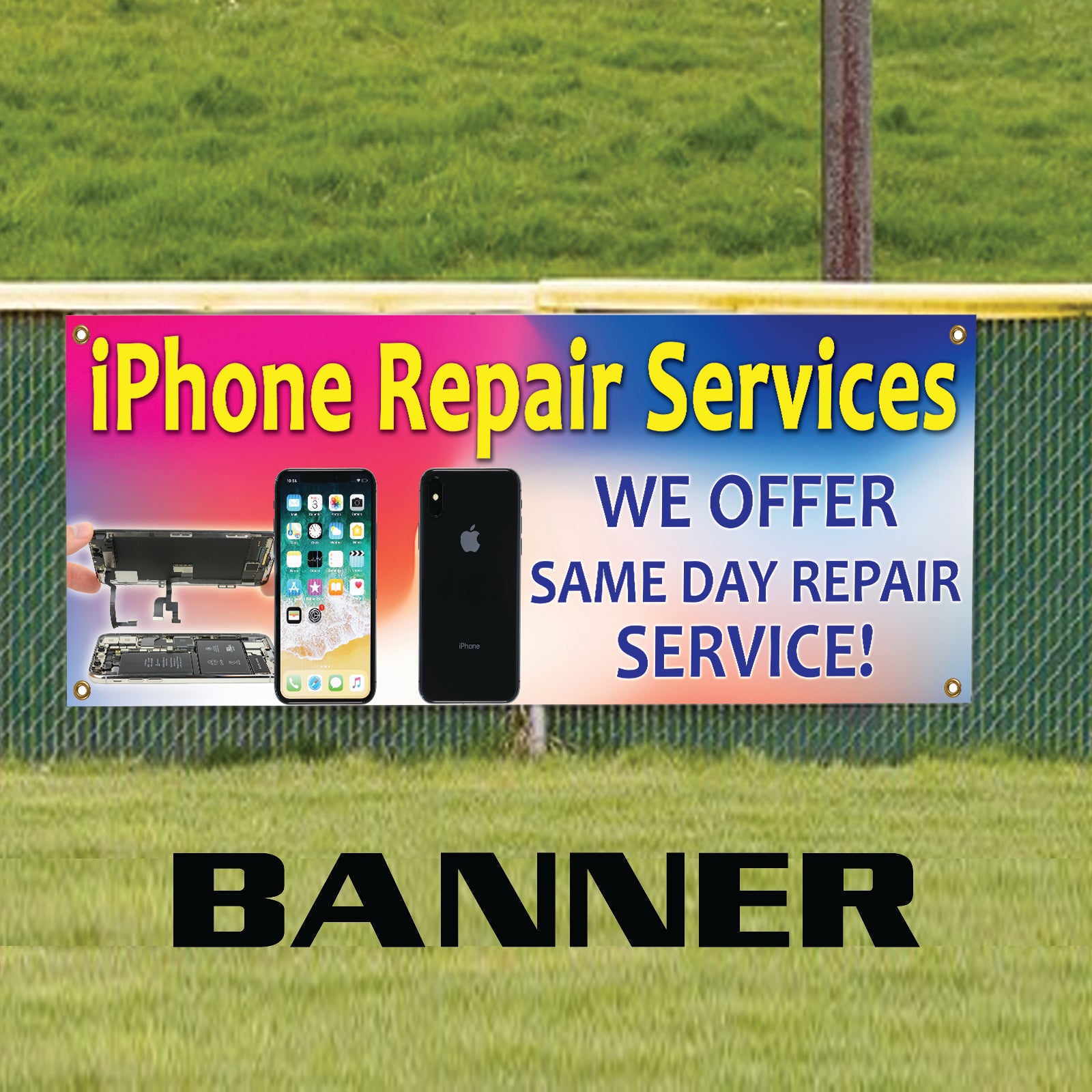 iPhone Repair Services Vinyl Banner Sign