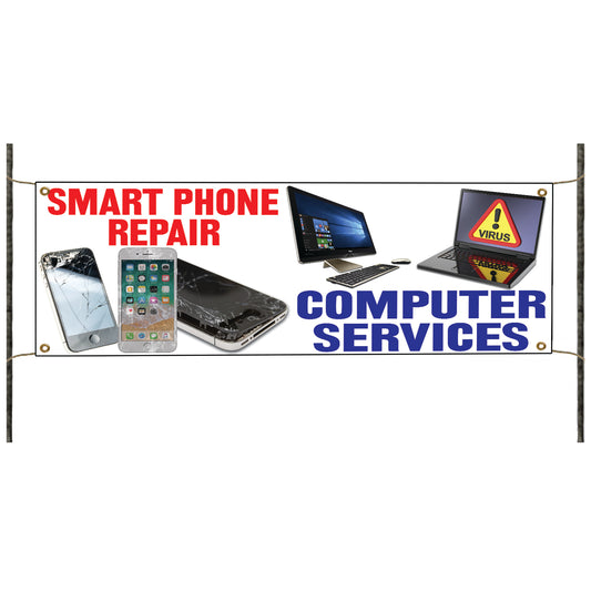 Smart Phone Repair Computer Service Vinyl Banner Sign