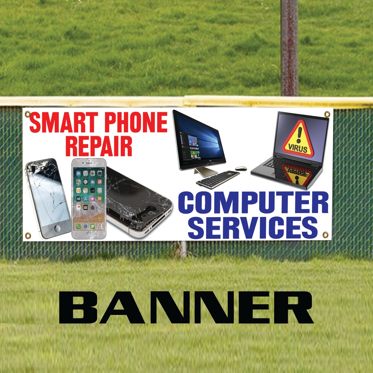 Smart Phone Repair Computer Service Vinyl Banner Sign