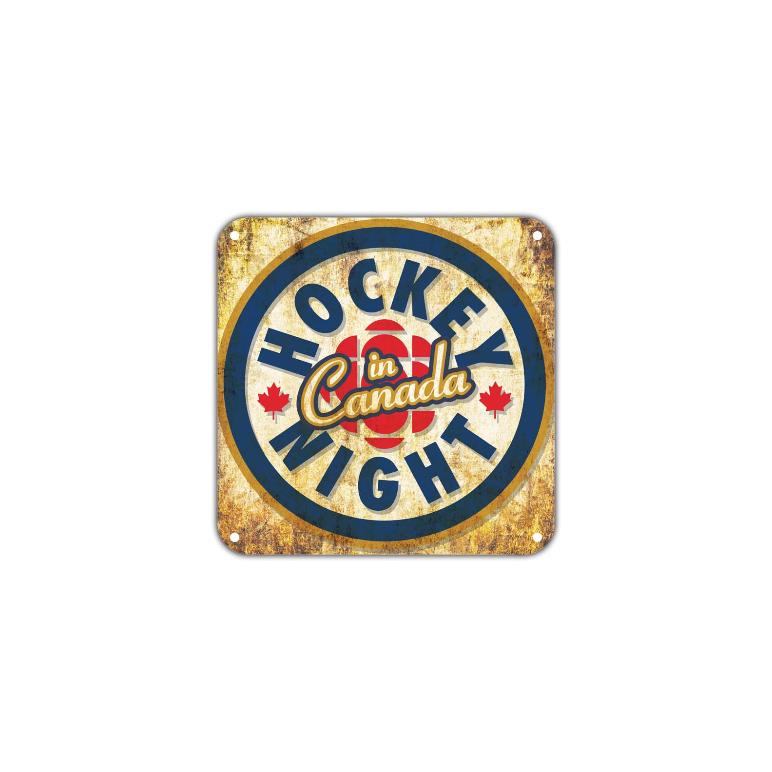 Hockey Night in Canada Wall Decor Art Retro Vintage Aluminum Plate Gift Metal Sign