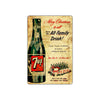 Merry Christmas From The All-Family Drink! 7up Festival Vintage Retro Wall Decor Art Shop Aluminum Sign