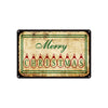 Merry Christmas Seasonal Festival Vintage Retro Wall Decor Art Shop Aluminum