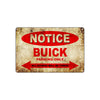 Notice Buick Parking Only All Others Will Be Towed Cars Novelty Vintage Retro Decor Metal Aluminum