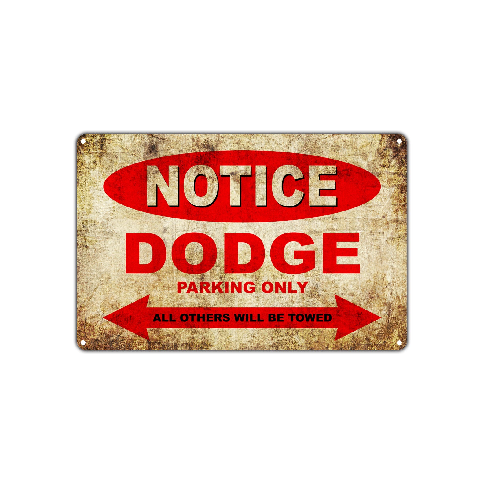 Notice Dodge Parking Only All Others Will Be Towed Cars Novelty Vintage Retro Decor Metal Aluminum