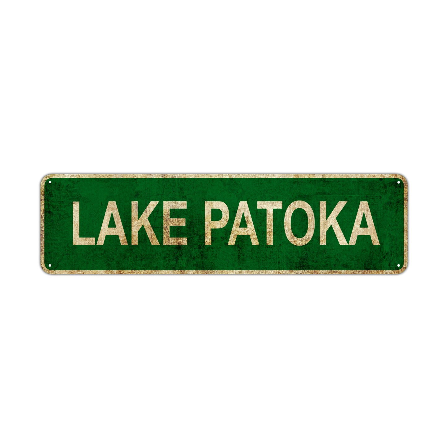 Lake Patoka Vintage Retro Street Sign Rustic Metal Aluminum Decor Wall Shop Man Cave Bar Gift