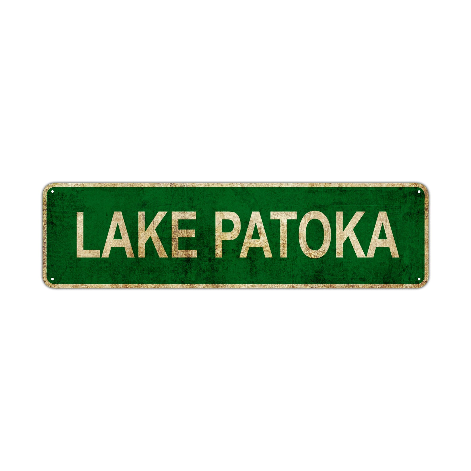 Lake Patoka Vintage Retro Street Sign Rustic Metal Aluminum Decor Wall Shop Man Cave Bar Gift