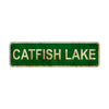 Catfish Lake Vintage Retro Street Sign Rustic Metal Aluminum Decor Wall Shop Man Cave Bar Gift
