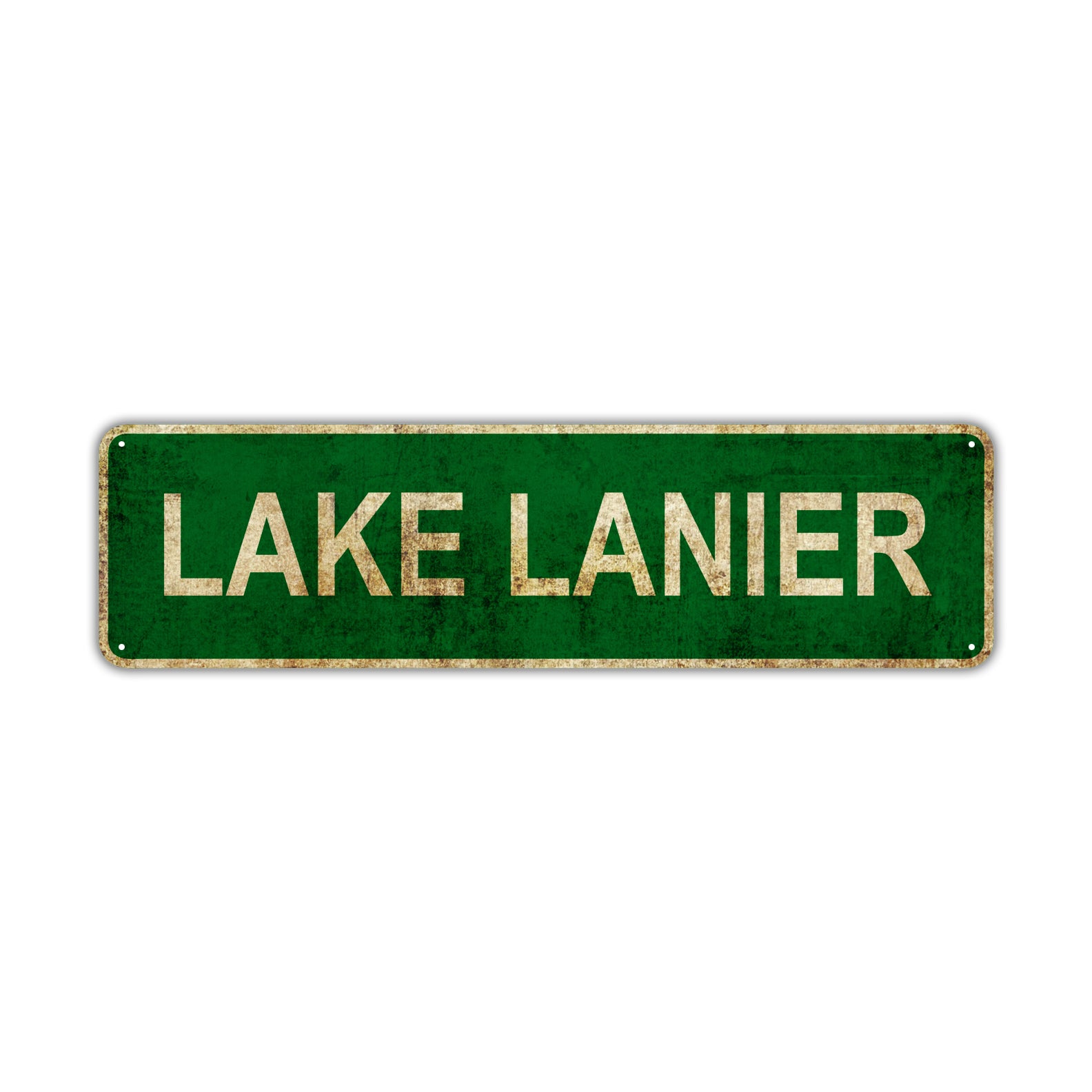Lake Lanier Vintage Retro Street Sign Rustic Metal Aluminum Decor Wall Shop Man Cave Bar Gift