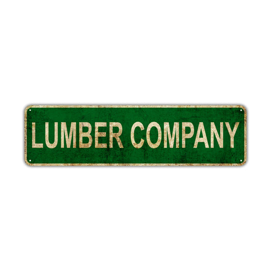 Lumber Company Vintage Retro Street Sign Rustic Metal Aluminum Decor Wall Shop Man Cave Bar Gift