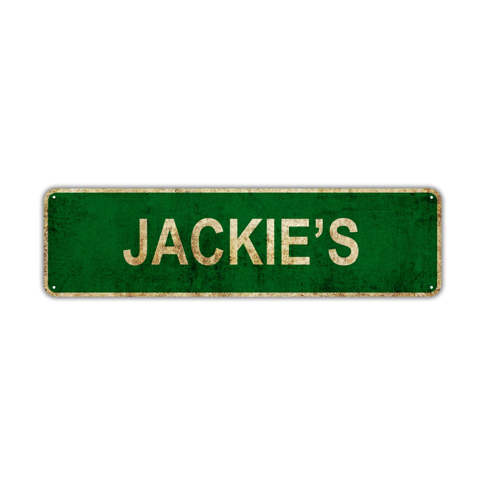 Jackie's Vintage Retro Street Sign Rustic Metal Aluminum Decor Wall Shop Man Cave Bar Gift