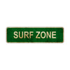 Surf Zone Vintage Retro Street Sign Rustic Metal Aluminum Decor Wall Shop Man Cave Bar Gift